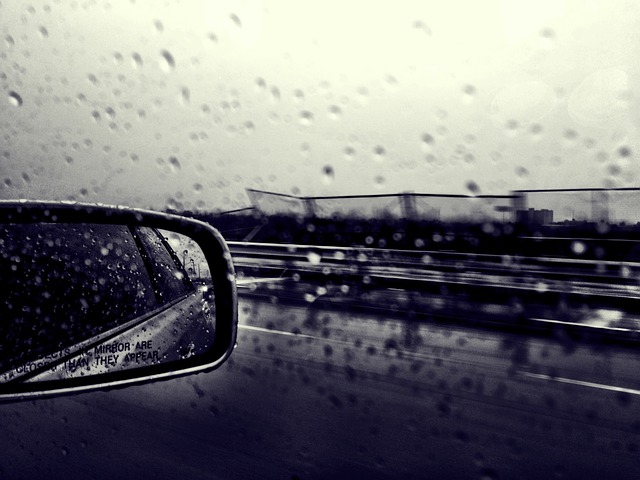 driving car in the raining season